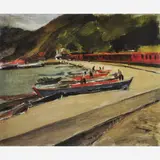 José Pancetti, Praia com Barcos e Trem - Mangaratiba