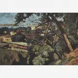 Oswaldo Texeira, Paisagem vista do Atelier.(c.1938), ÓLEO SOBRE MADEIRA