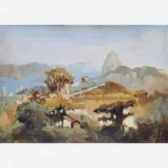 Pão de Açúcar visto de Santa Tereza by Edgar Parreiras, ÓLEO SOBRE TELA, offered May 2001