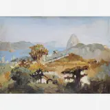 Edgar Parreiras, Pão de Açúcar visto de Santa Tereza, ÓLEO SOBRE TELA