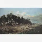 Francisco Aurélio, Aldeia de Pescadores, ÓLEO SOBRE TELA