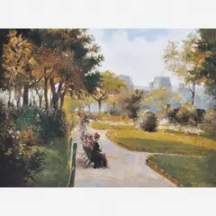 Jardim de Luxenburgo - Paris by Teixeira Da Rocha, ÓLEO SOBRE TELA, offered May 2001