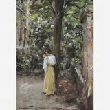 Antônio Souza Pinto, Bordando, ÓLEO SOBRE MADEIRA