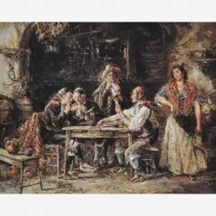 Ciganos na Adega by Salinas, ÓLEO SOBRE MADEIRA, offered May 2001