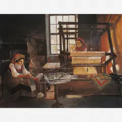 Tecelãs by Pedro Weingärtner, ÓLEO SOBRE TELA, offered Dec 2000