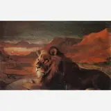 Pedro Américo, Leão,(c. 1895), ÓLEO SOBRE CARTÃO