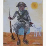 Cangaceiro e Cabrito by Candido Portinari, ÓLEO SOBRE TELA, offered Aug 2000