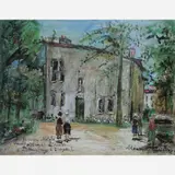 Maurice Utrillo, La Maison Natale de Sainte Jeanne D'Arc Domremy ( Vosges )