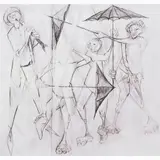 Candido Portinari, Frevo, c.1959, Crayon e grafite