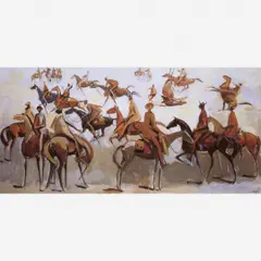 Cavalgada, 1972 by Hector Carybé, ÓLEO SOBRE TELA, offered May 2000