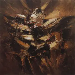 Benjamin Silva, Festa na Aldeia, 1963, Óleo sobre tecido e tela colada em eucatex
