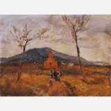 Alfredo Volpi, Paisagem com Igreja, c.1925