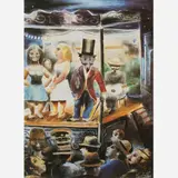 TEATRO MAMBEMBE, ( C. 1930 ) by Di Cavalcanti, Aquarela e nanquim sobre papel, offered Dec 1999