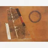 Wakabayashi, composição, Óleo e colagem sobre tela