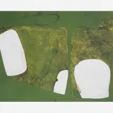 Wakabayashi, VERDE COM BRANCO, Óleo sobre tela