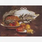 Oswaldo Texeira, Frutas e Sopeira de Porcelana, ÓLEO SOBRE TELA