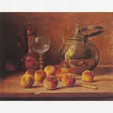 Pedro Alexandrino Borges, Frutas e Objetos sobre uma Mesa, (c.1900)