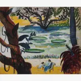 Cícero Dias, Figuras na Paisagem com Lago e Vitórias Regias