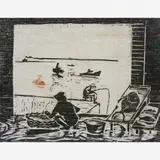 Oswaldo Goeldi, Mar Calmo,(c.1950)