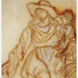 Divina Pastora com Menino Jesus,(c.1944) by Candido Portinari, Pastel sobre cartão colado em tela, offered Aug 1999