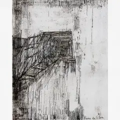 Composição,(c.1970) by Maria Helena Vieira da Silva, Desenho a nanquim, offered May 1999