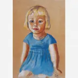 Di Cavalcanti, Menina de Vestido Azul, Pastel