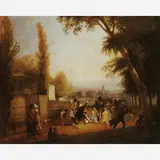 Contando Fábulas a Beira do Sena,(c.1810) by Nicolas-Antoine Taunay, ÓLEO SOBRE TELA, offered May 1999