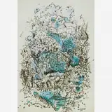 Mediterràneo by Antônio Bandeira, Aquarela e Nanquim, offered May 1999