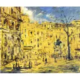 De Pisis, Piazza Cavali - Piacenza,(c.1937), ÓLEO SOBRE TELA