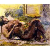 Kaminagai, Nu com Flores, ÓLEO SOBRE TELA