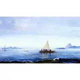 Insley Pacheco, Jangada na Baía da Guanabara,(c.1890), Guache
