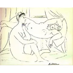 Femmes se Repousant by Pablo Picasso, Ponta-seca, offered Aug 1998