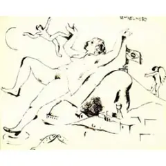 Anjos Brasileiros,(c.1930) by Ismael Nery, NANQUIM SOBRE PAPEL, offered Aug 1998