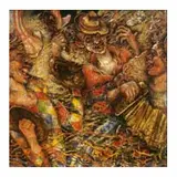 Helios Seelinger, Carnaval na Rua - Farra - Praça XI, ÓLEO SOBRE TELA