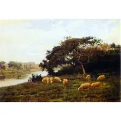 Paisagem com Carneiros,(c.1920) by João Batista da Costa, ÓLEO SOBRE TELA, offered Apr 1998