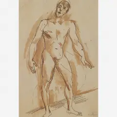 Modelo by Ernesto de Fiori, Aguada de nanquim, offered May 1997