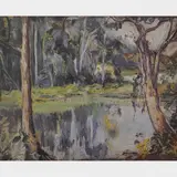 Anita Malfatti, Paisagem com Lago, (déc.20)