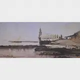 Giovanni Battista Castagneto, Enseada com Edificação e Barcos