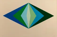 Plano Repartido I by Hércules Barsotti, 1974, serigrafia a 7 cores sobre cartão, offered Sep 2026