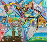 Lucas Pennacchi, Alegria Surreal em Detalhes, 2022, óleo sobre tela