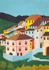 Sobrados de Ouro Preto by Manezinho Araújo, 1969, óleo sobre tela, offered Sep 2026