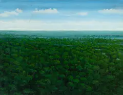 Floresta Com Névoa by Nelson Screnci, 2001, acrílica sobre tela, offered Sep 2026