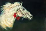 Cassio Mello, Galope Árabe, 2010, óleo sobre tela
