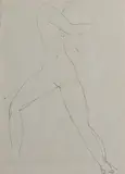 Victor Brecheret, Nu Feminino, 1950, desenho