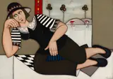 Tony Lima, Mulher Descansando, 2010, acrílica sobre tela