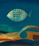 Peixe by Walter Nomura, 1973, óloe sobre tela, offered Sep 2026