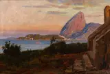 Entrada da Baía de Guanabara vista do Outeiro da Glória by J. Baptista, óleo sobre madeira, offered Sep 2026