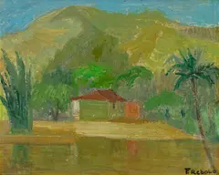 Paisagem by Francisco Rebolo, 1973, óleo sobre eucatex, offered Sep 2026