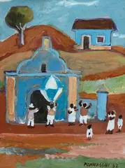 soltando balão by Fulvio Pennacchi, 1967, óleo sobre tela, offered Sep 2026
