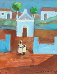 Igreja by Fulvio Pennacchi, 1967, óleo sobre cartão, offered Sep 2026
